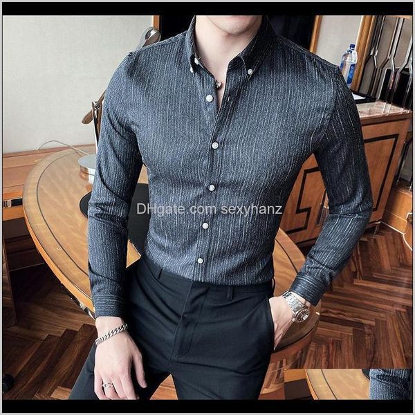 clothing apparel drop delivery shirts spring 2021 mens pure color long sleeve slim fit business fashion casual wrinkle shirt tzn, White;black
clothing apparel drop delivery shirts spring 2021 mens pure color long sleeve slim fit business fashion casual wrinkle shirt tzn, White;black