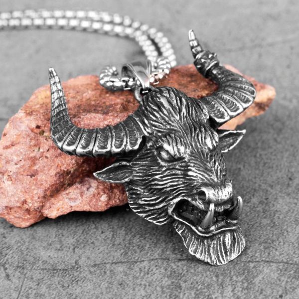 pendant necklaces domineering bull demon tauren stainless steel men pendants chain for boyfriend male jewelry creativity gift wholesale, Silver
pendant necklaces domineering bull demon tauren stainless steel men pendants chain for boyfriend male jewelry creativity gift wholesale, Silver