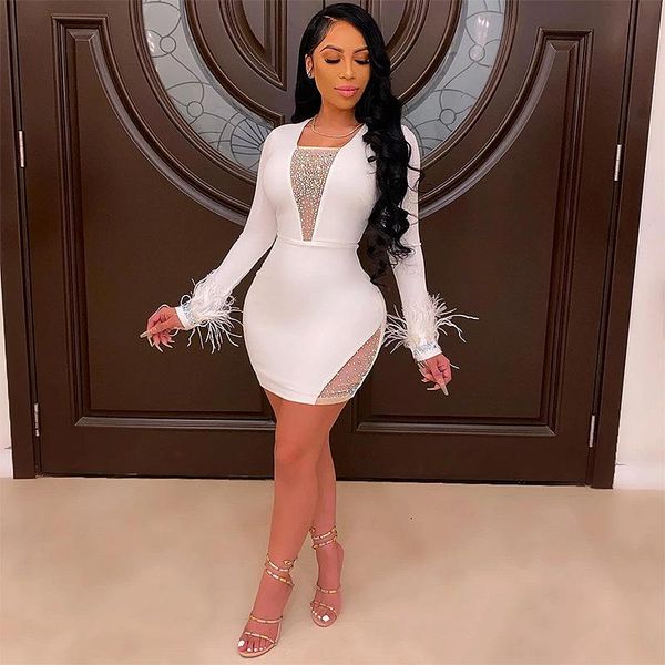 casual dresses european and american women's -selling product net yarn drill stitching feather decoration slim dress, Black;gray
casual dresses european and american women's -selling product net yarn drill stitching feather decoration slim dress, Black;gray