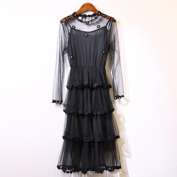 casual dresses perhaps u pink black mesh o neck long sleeve ruffle midi dress two pieces beading autumn d0692, Black;gray
casual dresses perhaps u pink black mesh o neck long sleeve ruffle midi dress two pieces beading autumn d0692, Black;gray