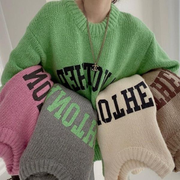 women's sweaters winter thickened sweater western style candy color round neck letter print pullover loose skin-friendly long sleeve kn, White;black
women's sweaters winter thickened sweater western style candy color round neck letter print pullover loose skin-friendly long sleeve kn, White;black