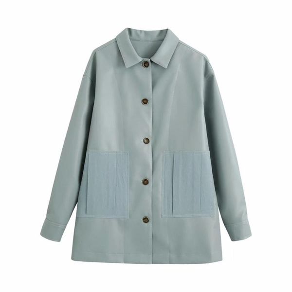 women's jackets 2021 fashion lapel collar long sleeve pu imitation patchwork plain coat chic stylish pockets jacket femme, Black;brown
women's jackets 2021 fashion lapel collar long sleeve pu imitation patchwork plain coat chic stylish pockets jacket femme, Black;brown