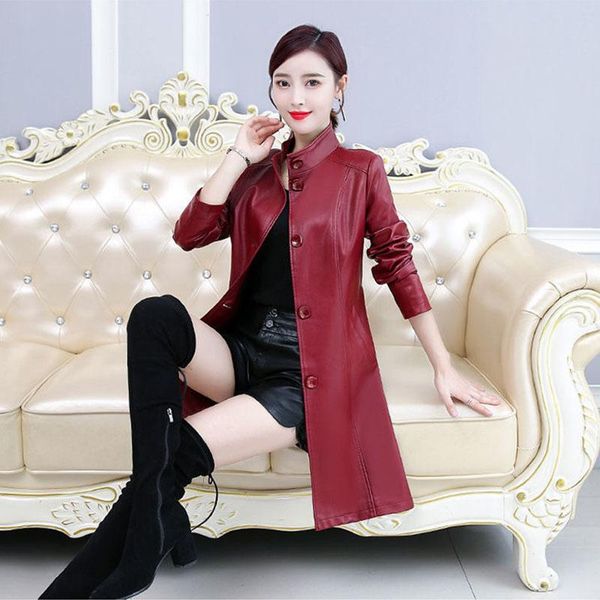 women's leather & faux 7xl plus size women pu jacket female spring autumn coat lady slim stand collar overcoat windbreaker, Black
women's leather & faux 7xl plus size women pu jacket female spring autumn coat lady slim stand collar overcoat windbreaker, Black