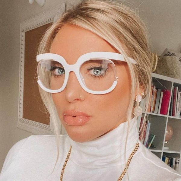 oversized white clear glasses frames classic fashion transparent eyeglasses optical frame block anti-blue sunglasses, Black
oversized white clear glasses frames classic fashion transparent eyeglasses optical frame block anti-blue sunglasses, Black