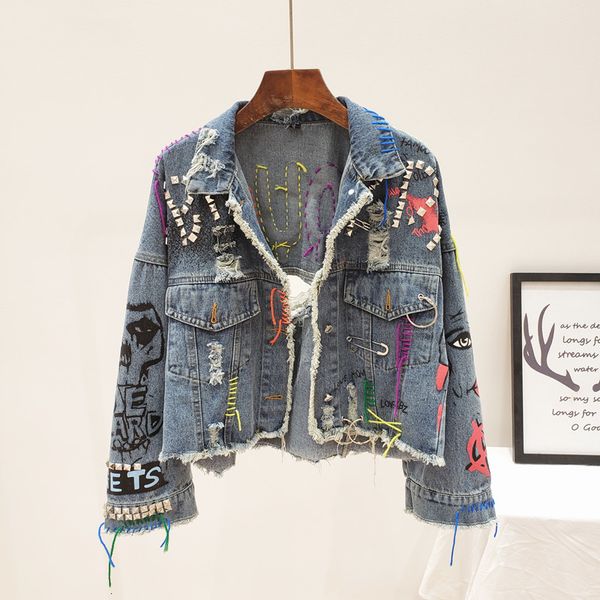 women's jackets jaqueta jeans desgastada feminina, casaco franja curto com corte bruto, moda rua, grafite, primavera e outono, 5dwm, Black;brown
women's jackets jaqueta jeans desgastada feminina, casaco franja curto com corte bruto, moda rua, grafite, primavera e outono, 5dwm, Black;brown