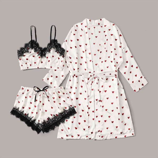 floral print pajamas robe sets womens sleepwears lace satin suit set silk v neck pyjamas sleepwear nightdress homewear, Black;red
floral print pajamas robe sets womens sleepwears lace satin suit set silk v neck pyjamas sleepwear nightdress homewear, Black;red