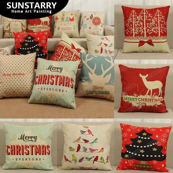 cushion/decorative pillow christmas linen cushion cover merry santa claus deer xmas tree pattern throw case for office car home sofadecor
cushion/decorative pillow christmas linen cushion cover merry santa claus deer xmas tree pattern throw case for office car home sofadecor