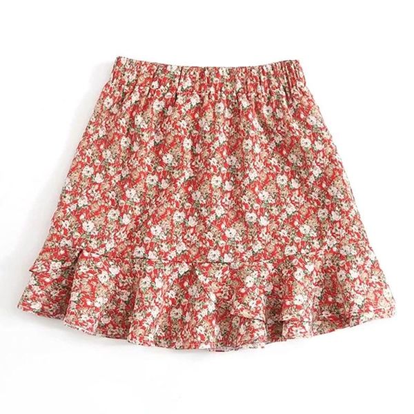 sweet floral print mini women skirt a-line ruffles empire female summer skirts, Black
sweet floral print mini women skirt a-line ruffles empire female summer skirts, Black