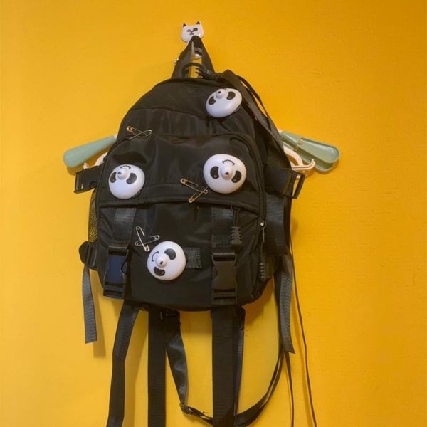 backpack 19ss trendy large-capacity cute women panda buckle school back to black solid pures and bags
backpack 19ss trendy large-capacity cute women panda buckle school back to black solid pures and bags