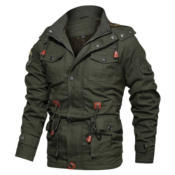 men's jackets military jacket men winter thicken casual with hood woolen pilot cargo parka male, Black;brown
men's jackets military jacket men winter thicken casual with hood woolen pilot cargo parka male, Black;brown
