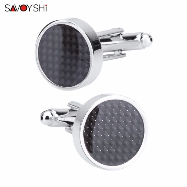 savoyshi black carbon fiber links for mens shirt buttons round silver color cuff link brand men jewelry
savoyshi black carbon fiber links for mens shirt buttons round silver color cuff link brand men jewelry