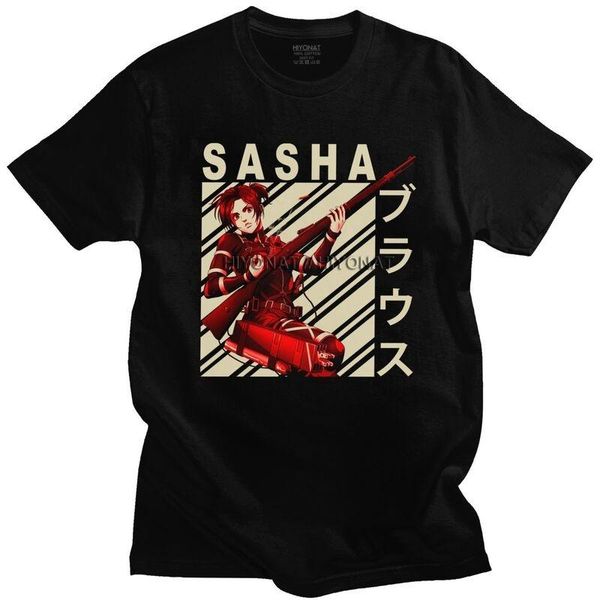 men's t-shirts personality sasha braus t shirt men short sleeves 100% cotton t-shirt graphic anime manga attack on titan tee fashion ts, White;black
men's t-shirts personality sasha braus t shirt men short sleeves 100% cotton t-shirt graphic anime manga attack on titan tee fashion ts, White;black