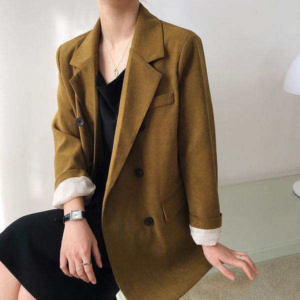 women's suits & blazers autumn elegant coat vintage classic long sleeve loose femme chic double breasted qfi1, White;black
women's suits & blazers autumn elegant coat vintage classic long sleeve loose femme chic double breasted qfi1, White;black
