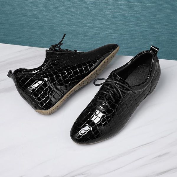 dress shoes casual woman lace up genuine leather pumps increased internal med heels spring summer basic ladies work, Black
dress shoes casual woman lace up genuine leather pumps increased internal med heels spring summer basic ladies work, Black