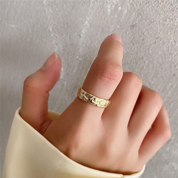cluster rings simple irregular flat ring for women girl 925 sterling silver lava geometric open joint wedding jewelry anillos, Golden;silver
cluster rings simple irregular flat ring for women girl 925 sterling silver lava geometric open joint wedding jewelry anillos, Golden;silver