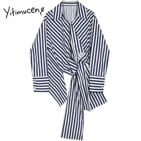 yitimuceng striped lace up blouse women button shirts loose spring fashion long sleeve turn-down collar office lady 210601, White
yitimuceng striped lace up blouse women button shirts loose spring fashion long sleeve turn-down collar office lady 210601, White