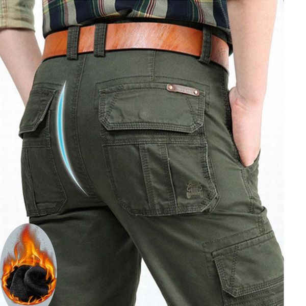 men's pants winter fleece cargo multi-pockets baggy joggers thick military casual long trousers autumn army, Black
men's pants winter fleece cargo multi-pockets baggy joggers thick military casual long trousers autumn army, Black