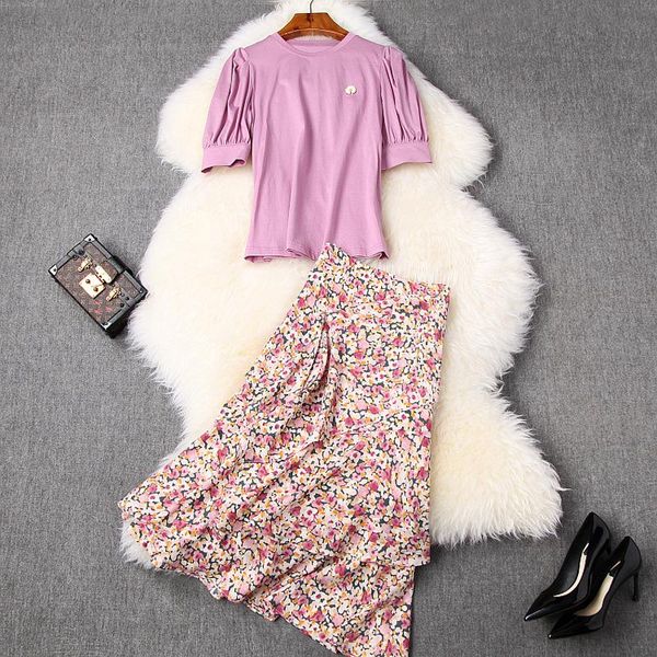 spring women fashion runway matching skirt set floral vintage puff sleeve t-shirt ruffle designer brand style two piece dress, White
spring women fashion runway matching skirt set floral vintage puff sleeve t-shirt ruffle designer brand style two piece dress, White