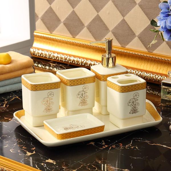 bath accessory set 6pcs luxury bathroom 5pcs ceramics kit supplies wash ceramic tray sanitary toothbrush holder soap dispenser
bath accessory set 6pcs luxury bathroom 5pcs ceramics kit supplies wash ceramic tray sanitary toothbrush holder soap dispenser