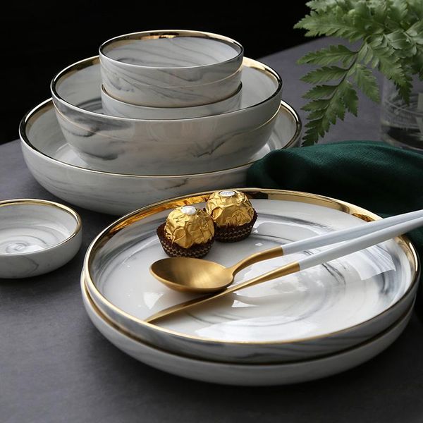 dishes & plates ceramic plate soup bowl with golden rim 7 8 9 inch home dish tableware european style design
dishes & plates ceramic plate soup bowl with golden rim 7 8 9 inch home dish tableware european style design
