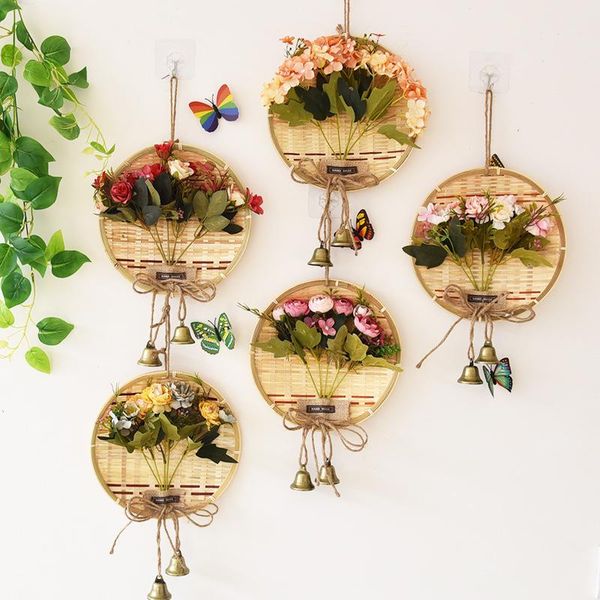 creative wall hanging decoration hand make bamboo weaving basket artificial fake flower decor for home office shop decorative objects & figu
creative wall hanging decoration hand make bamboo weaving basket artificial fake flower decor for home office shop decorative objects & figu