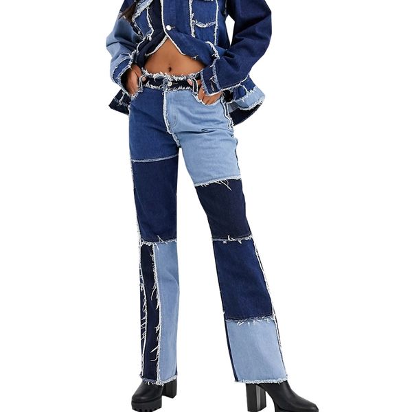 women's jeans jean patchwork woman high waist vintage flare ladies bell bottom jean denim pants tro s9yj, Blue
women's jeans jean patchwork woman high waist vintage flare ladies bell bottom jean denim pants tro s9yj, Blue