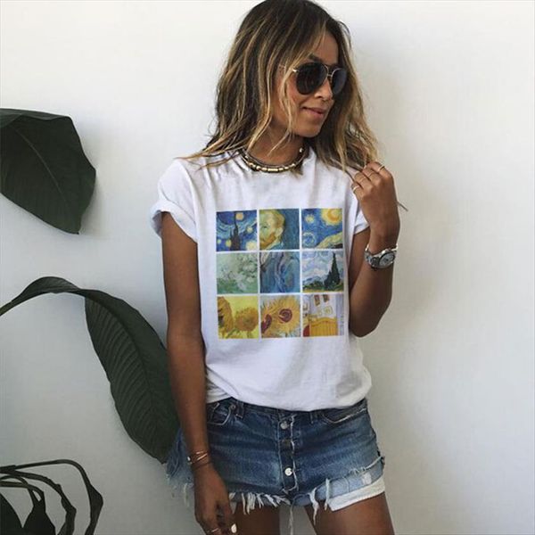 camisetas mujer plus size womens t shirt van gogh art oil painting lattice print casual harajuku fashion female shirts, White
camisetas mujer plus size womens t shirt van gogh art oil painting lattice print casual harajuku fashion female shirts, White