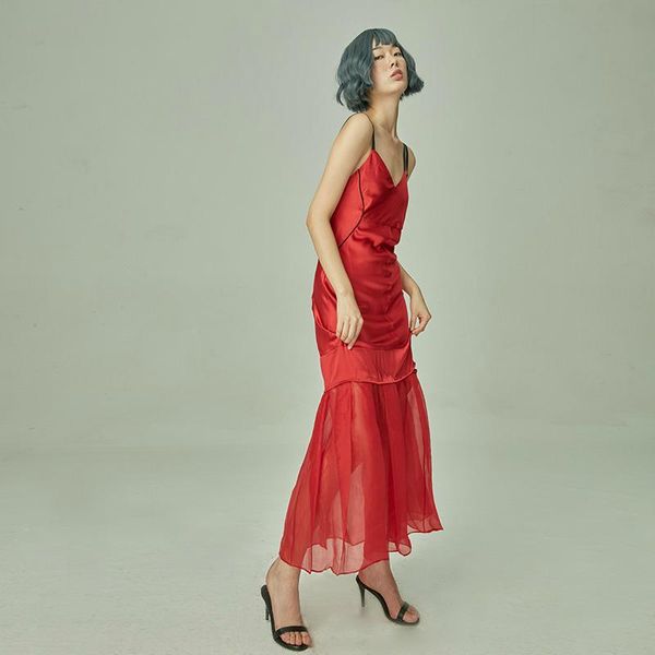 women's sleepwear luxurious nature silk nightgown inner dress fishtail evening 23 momi sang 2 color, Black;red
women's sleepwear luxurious nature silk nightgown inner dress fishtail evening 23 momi sang 2 color, Black;red