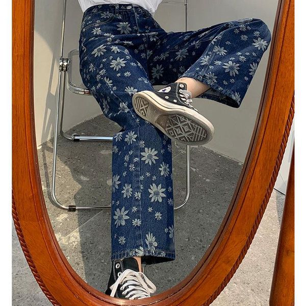 women's jeans 2021biggorange trendy korean version of printed straight loose pants women q autumn wide-legged thin retro bf trousers, Blue
women's jeans 2021biggorange trendy korean version of printed straight loose pants women q autumn wide-legged thin retro bf trousers, Blue