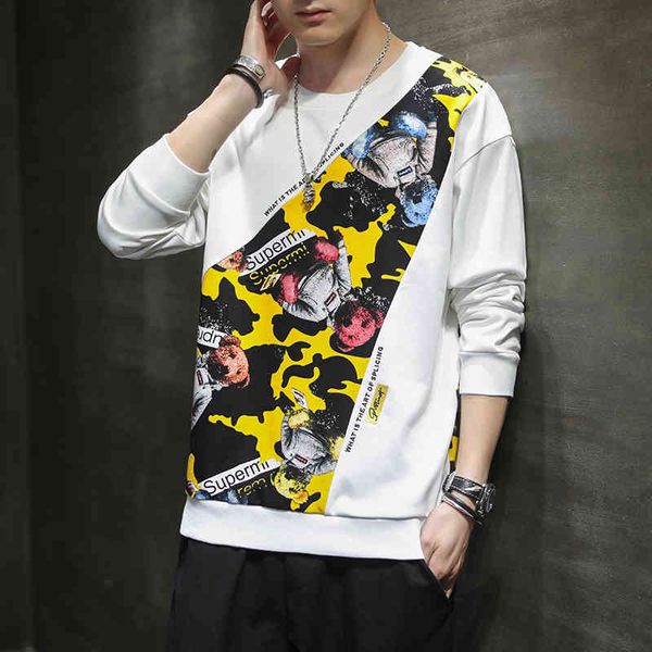 hoodies sweater fleece men's 2021 autumn and winter trend print stitching loose round neck long sleeve tide brand men, Black
hoodies sweater fleece men's 2021 autumn and winter trend print stitching loose round neck long sleeve tide brand men, Black