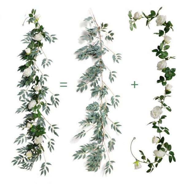decorative flowers & wreaths artificial plant white rose flower willow rattan wedding room decoration home el outdoor garden diy party wall 
decorative flowers & wreaths artificial plant white rose flower willow rattan wedding room decoration home el outdoor garden diy party wall