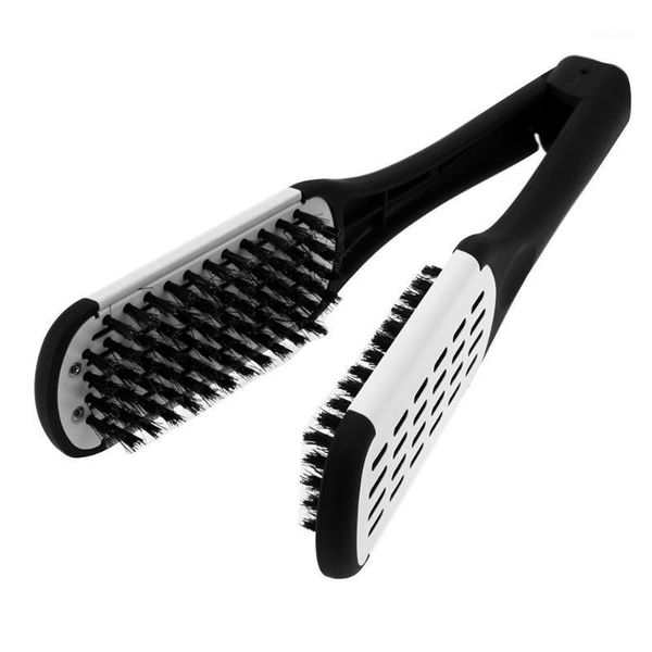 high temperature resistant straightening double sided hair straightener brush for travel fibre styling care tools brushes1, Silver
high temperature resistant straightening double sided hair straightener brush for travel fibre styling care tools brushes1, Silver
