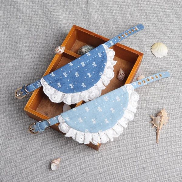 dog collars & leashes 2021 denim lace scarf collar pet puppy kitten adjustable tie cute bandana for small cat
dog collars & leashes 2021 denim lace scarf collar pet puppy kitten adjustable tie cute bandana for small cat
