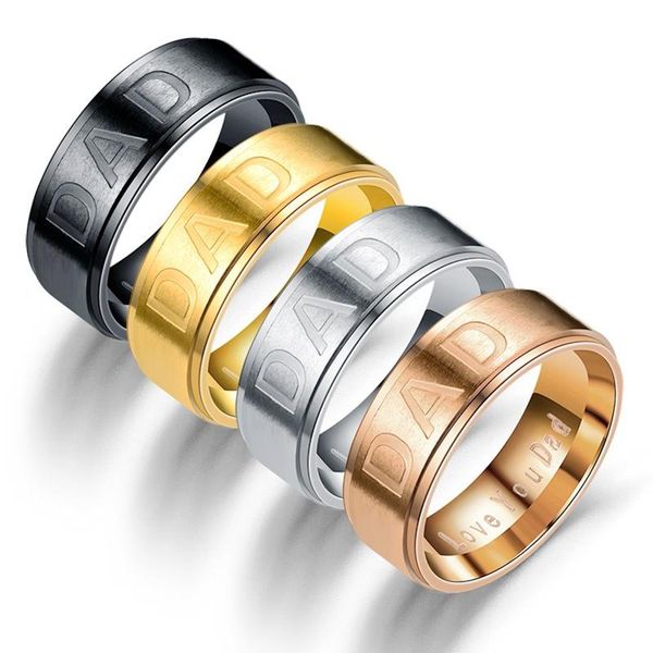 ring engraved love you dad mens 4color stainless steel polished letters rings for father's day vintage simple jewelry wedding, Slivery;golden
ring engraved love you dad mens 4color stainless steel polished letters rings for father's day vintage simple jewelry wedding, Slivery;golden