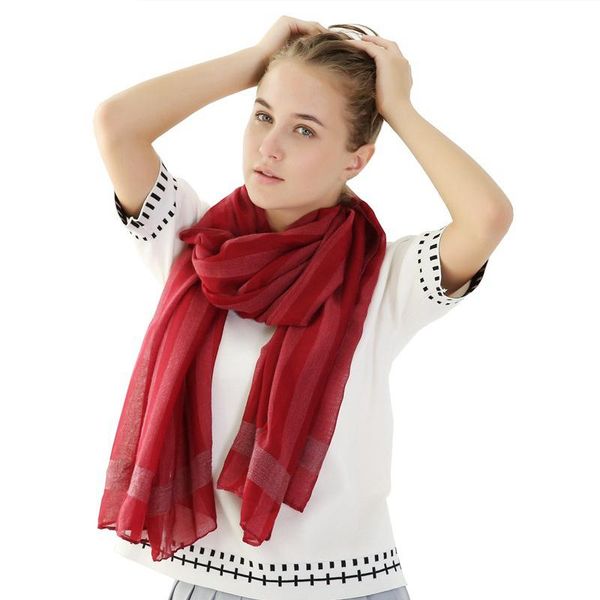 scarves spring autumn women cotton scarf solid color shawls stripe plain soft female hijab fashion headscarf, Blue;gray
scarves spring autumn women cotton scarf solid color shawls stripe plain soft female hijab fashion headscarf, Blue;gray