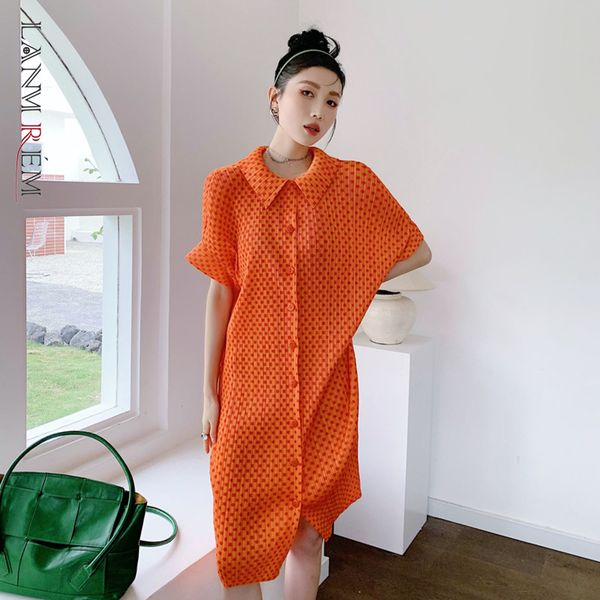 women dress orange design dot polo neck short sleeve temperament loose fit fashion tide summer 2h895 210507, Black;gray
women dress orange design dot polo neck short sleeve temperament loose fit fashion tide summer 2h895 210507, Black;gray