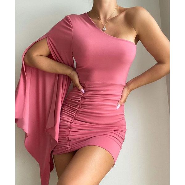 casual dresses agong summer slim women fashion solid one shoulder mini dress elegant diagonal collar fold female ladies, Black;gray
casual dresses agong summer slim women fashion solid one shoulder mini dress elegant diagonal collar fold female ladies, Black;gray
