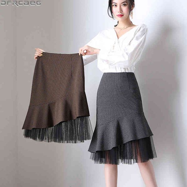 casual dresses arrival vintage plaid skirt women ruffles mesh spliced jupe femme package hip bodycon pencil skirts mermaid saia mi, Black;gray
casual dresses arrival vintage plaid skirt women ruffles mesh spliced jupe femme package hip bodycon pencil skirts mermaid saia mi, Black;gray