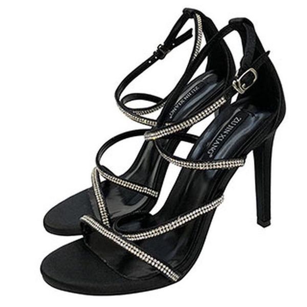 summer high-heeled rhinestone women's shoes cross thin strap satin fine-heeled sandals cwf, Black
summer high-heeled rhinestone women's shoes cross thin strap satin fine-heeled sandals cwf, Black