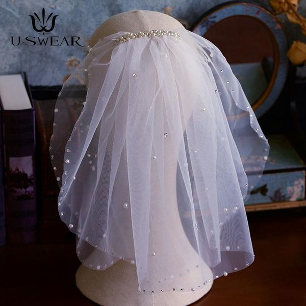 bridal veils retro travel short beaded pearl covering veil bride velo de novia wedding accessorie vail, Black
bridal veils retro travel short beaded pearl covering veil bride velo de novia wedding accessorie vail, Black