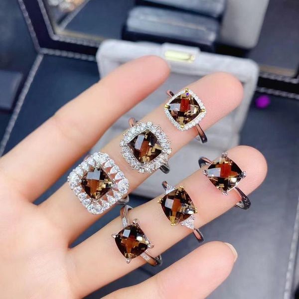 100% natural and real smoky quartz ring 925 sterling silver wholesales fine jewelry cluster rings, Golden;silver
100% natural and real smoky quartz ring 925 sterling silver wholesales fine jewelry cluster rings, Golden;silver