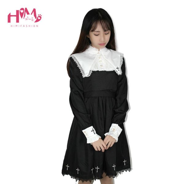 japanese harajuku black lolita vintage es for cute girl gothic cosplay cross-shaped women long sleeve kawaii, Black;gray
japanese harajuku black lolita vintage es for cute girl gothic cosplay cross-shaped women long sleeve kawaii, Black;gray