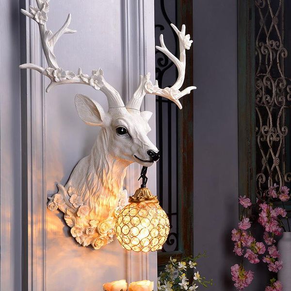 wall lamps nordic ancient loft resin sika deer lamp modern attic aisle living room bedroom sconce light home decor vanity
wall lamps nordic ancient loft resin sika deer lamp modern attic aisle living room bedroom sconce light home decor vanity