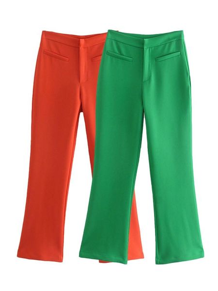 women's pants & capris adherebling 2022 za woman casual trousers spring mid waist ankle length flare solid color female career beige, Black;white
women's pants & capris adherebling 2022 za woman casual trousers spring mid waist ankle length flare solid color female career beige, Black;white