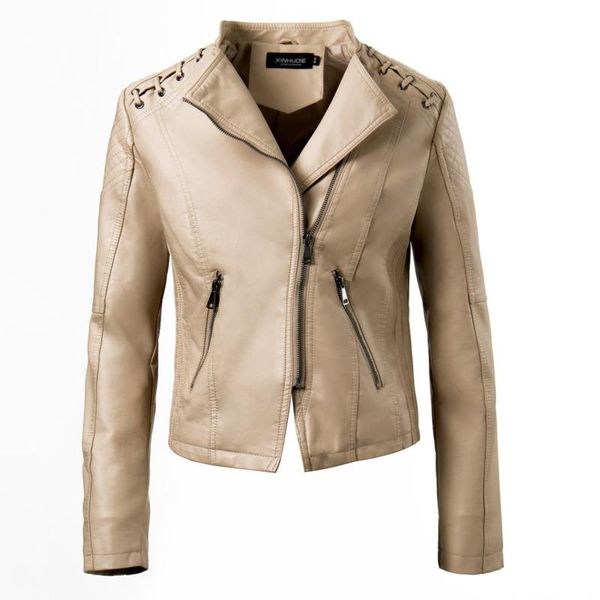 women's leather & faux autumn women jacket soft pu slim black motorcycle punk coat female zipper outerwear coats campera mujer
women's leather & faux autumn women jacket soft pu slim black motorcycle punk coat female zipper outerwear coats campera mujer