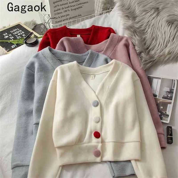 sweet sweaters women spring autumn solid v neck full button short slim korean wild fashion cardigans 210531, White
sweet sweaters women spring autumn solid v neck full button short slim korean wild fashion cardigans 210531, White