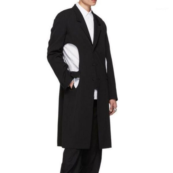 men's trench coats /spring fashion hollow design casual asymmetric single-breasted jacket personalized customization large size /s-6xl, Tan;black
men's trench coats /spring fashion hollow design casual asymmetric single-breasted jacket personalized customization large size /s-6xl, Tan;black