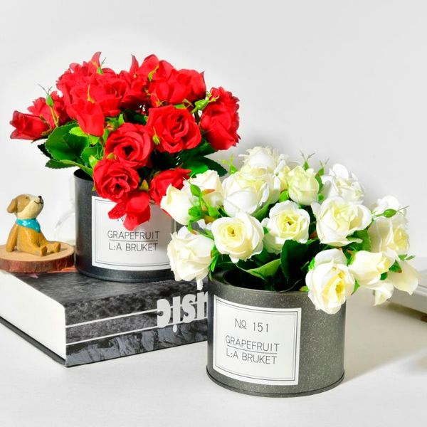 fake silk rose flowers + iron vase simulation plant mini bonsai set for wedding party home garden decoration artificial decorative & wreaths
fake silk rose flowers + iron vase simulation plant mini bonsai set for wedding party home garden decoration artificial decorative & wreaths
