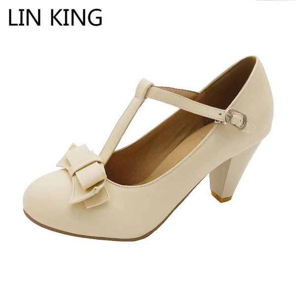dress shoes lin king spring autumn women pumps pointed toe t-strap buckle bowtie sweet lolita thick square heel plus size, Black
dress shoes lin king spring autumn women pumps pointed toe t-strap buckle bowtie sweet lolita thick square heel plus size, Black