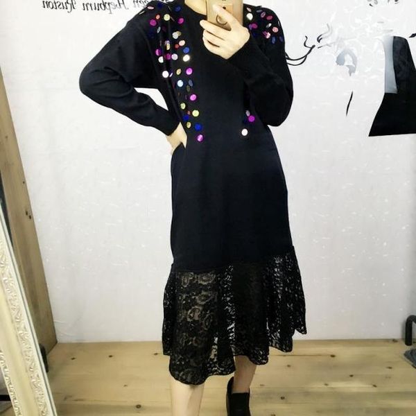 casual dresses women sequined knitting fishtail dress lace mesh patchwork long-sleeved large size bottoming shirt long, Black;gray
casual dresses women sequined knitting fishtail dress lace mesh patchwork long-sleeved large size bottoming shirt long, Black;gray
